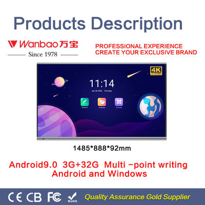 Bảng tương tác thông minh 65 '' Bảng tương tác thông minh Bảng phẳng tương tác cho giáo dục