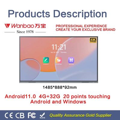 H10 75 '' Màn hình phẳng tương tác Bảng thông minh kỹ thuật số tùy chỉnh cho lớp học