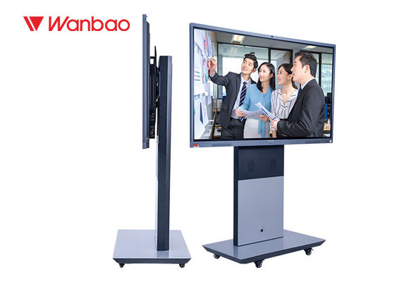 Bảng điều khiển phẳng Bảng tương tác thông minh 65 inch 75 inch Khung hợp kim màu đen bạc