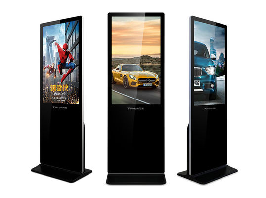 Wifi Ultra Slim LCD trong nhà Bảng quảng cáo kỹ thuật số Kiosk quảng cáo với kính cường lực