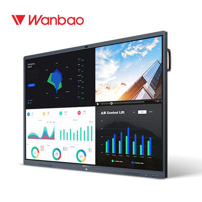 Giáo dục TV cảm ứng 20 điểm Mạng bảng trắng tương tác Video 86 inch