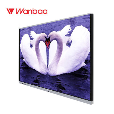 Màn hình cảm ứng được gắn trên tường Bảng trắng Màn hình kỹ thuật số 4K 65 '' Viết chính xác