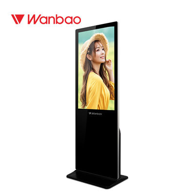 43-65inch Wifi siêu mỏng với kính cường lực xoay Quảng cáo kỹ thuật số ngoài trời TV đứng 65 inch Tầng đứng LCD cảm ứng Kios