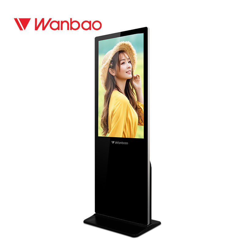 43-65inch Wifi siêu mỏng với kính cường lực xoay Quảng cáo kỹ thuật số ngoài trời TV đứng 65 inch Tầng đứng LCD cảm ứng Kios
