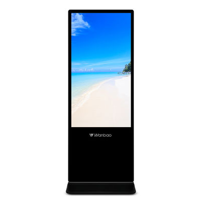 Giá đỡ sàn 55 inch Màn hình cảm ứng Android Hiển thị trình phát quảng cáo Bảng hiệu kỹ thuật số màn hình LCD siêu mỏng